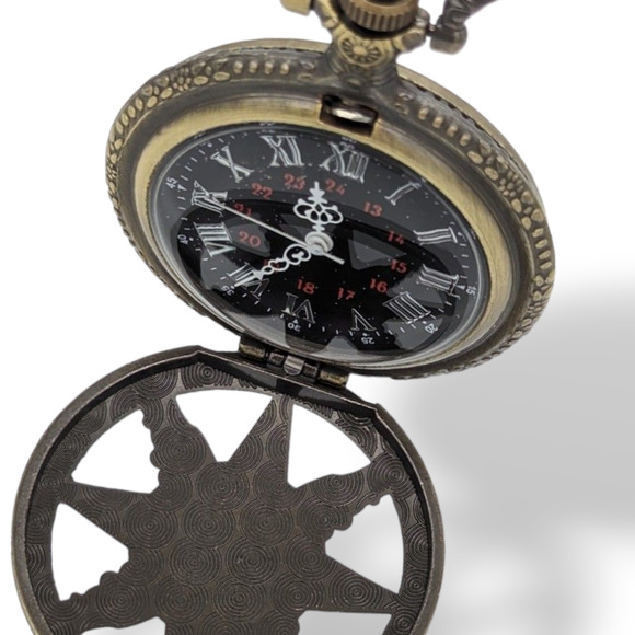 Accessories | Pocket Watch Bronze Nautical Stars Red Ruby Gift New ...